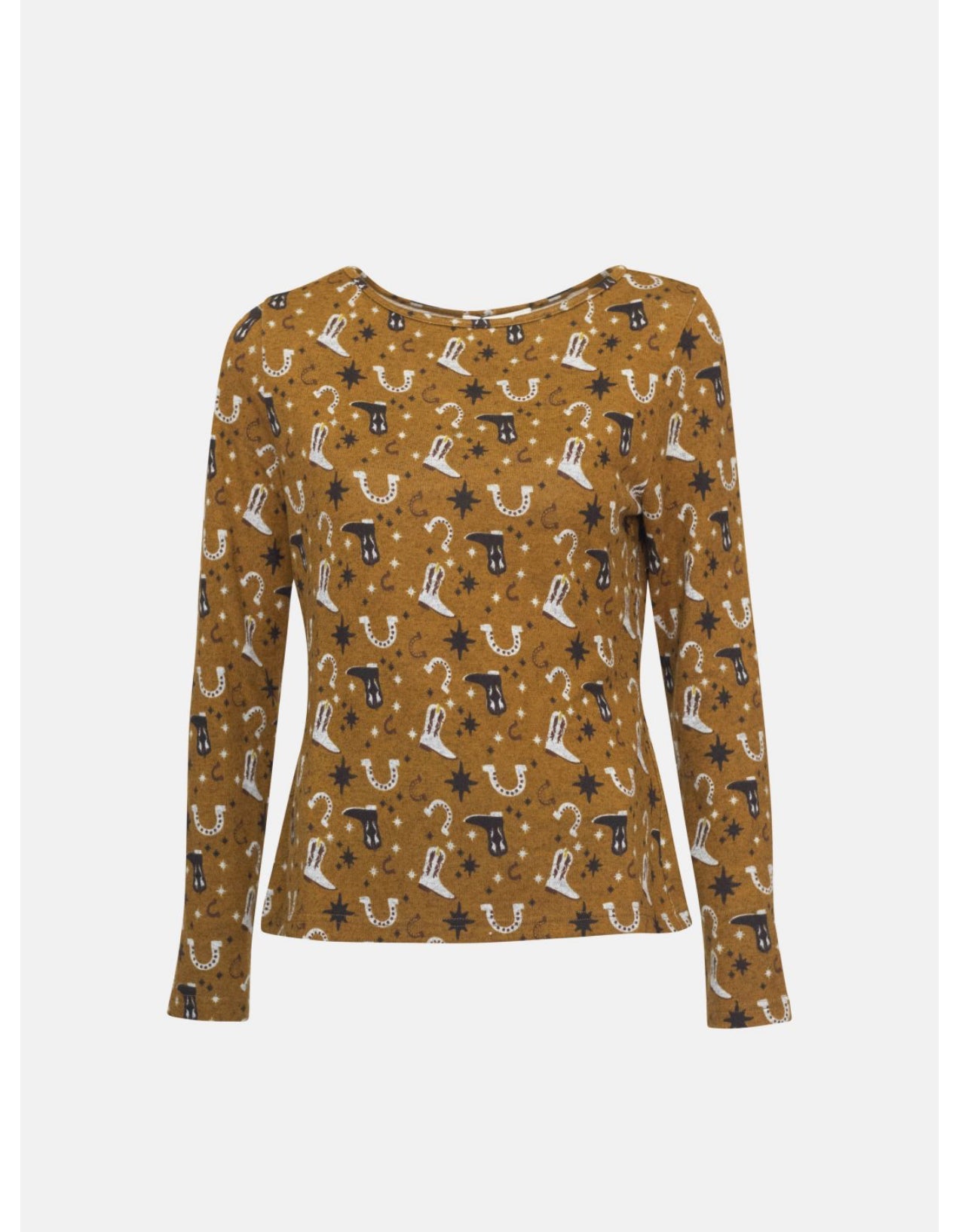 Camiseta de punto cowboy caqui