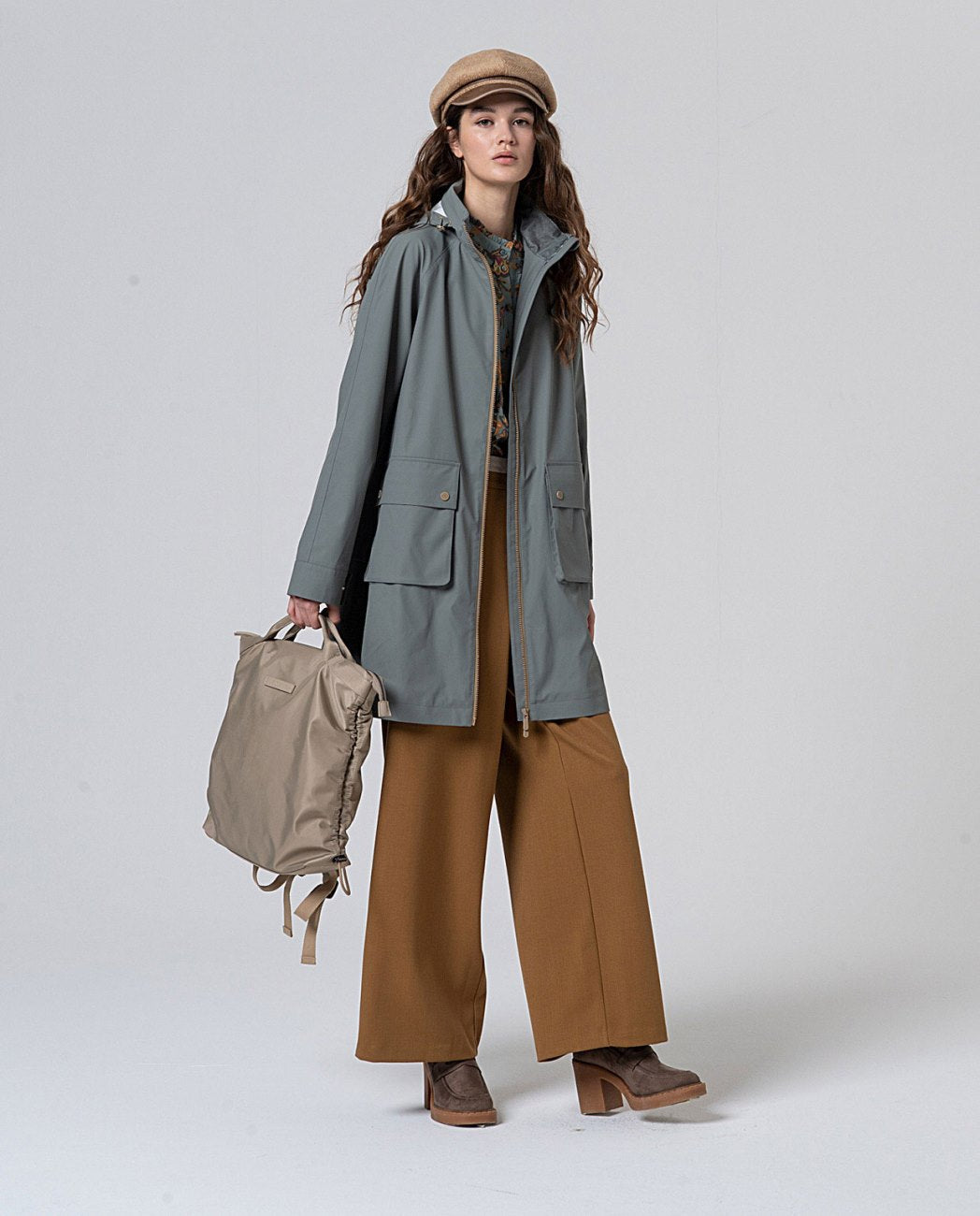 Chubasquero forrado verde