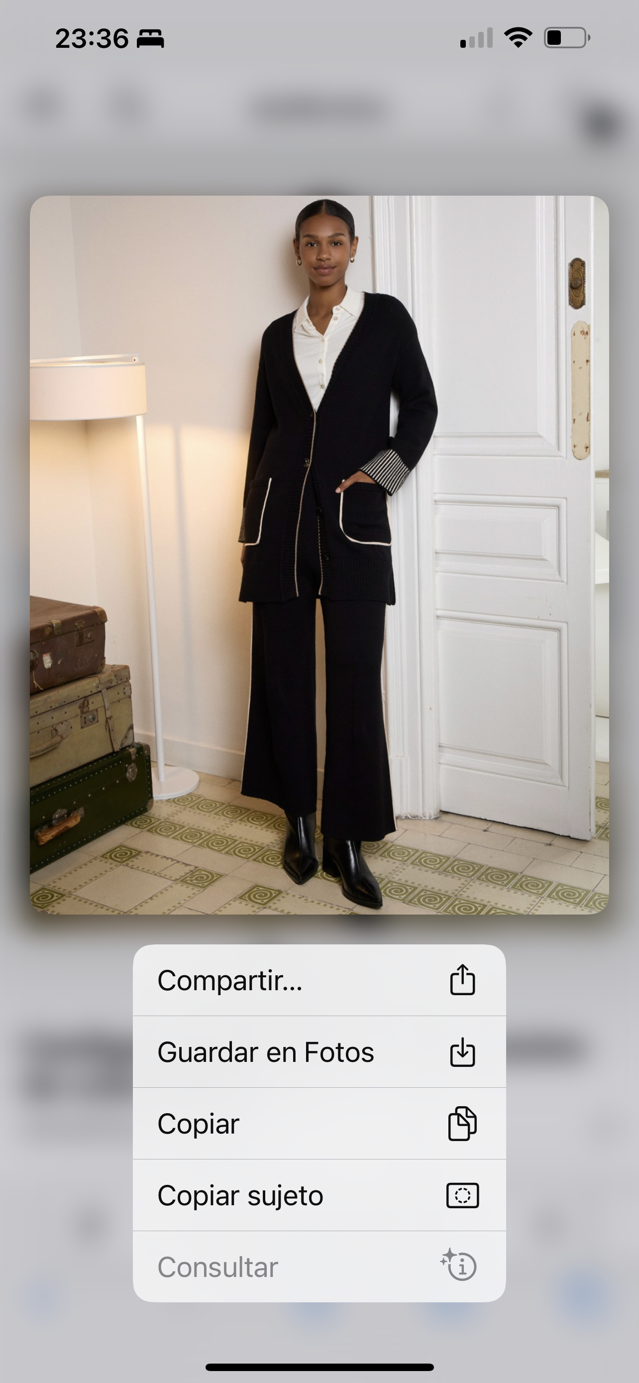 Chaqueta Abrigo de punto contraste