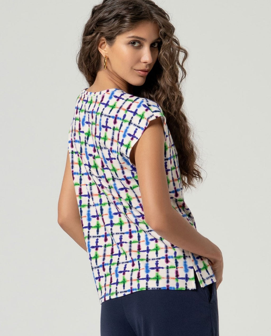 Camiseta manga corta azul