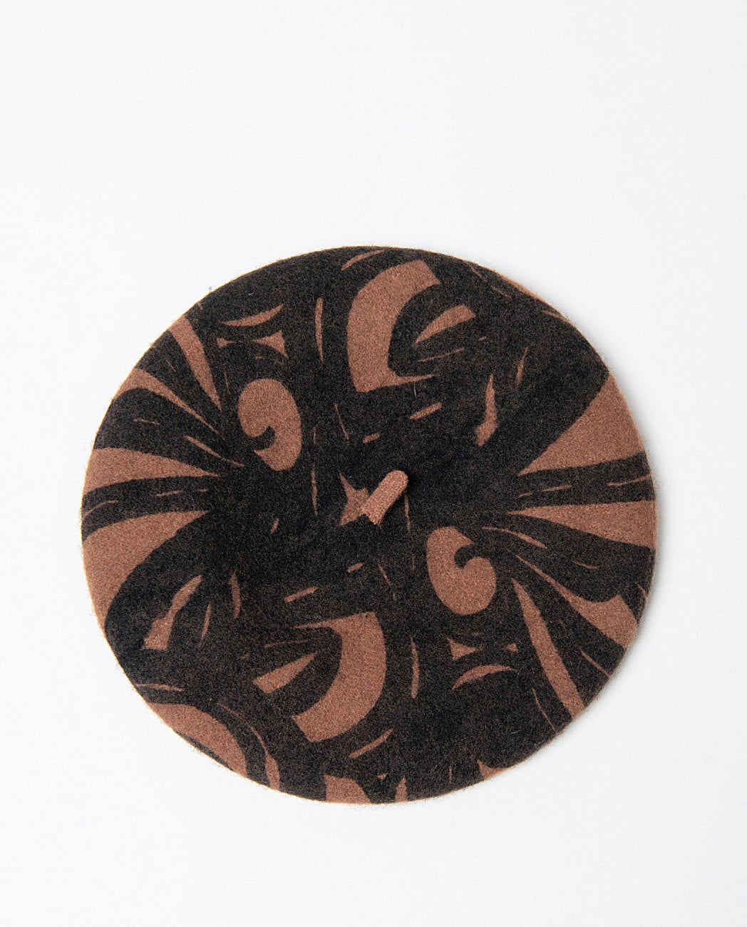 Boina de lana estampada