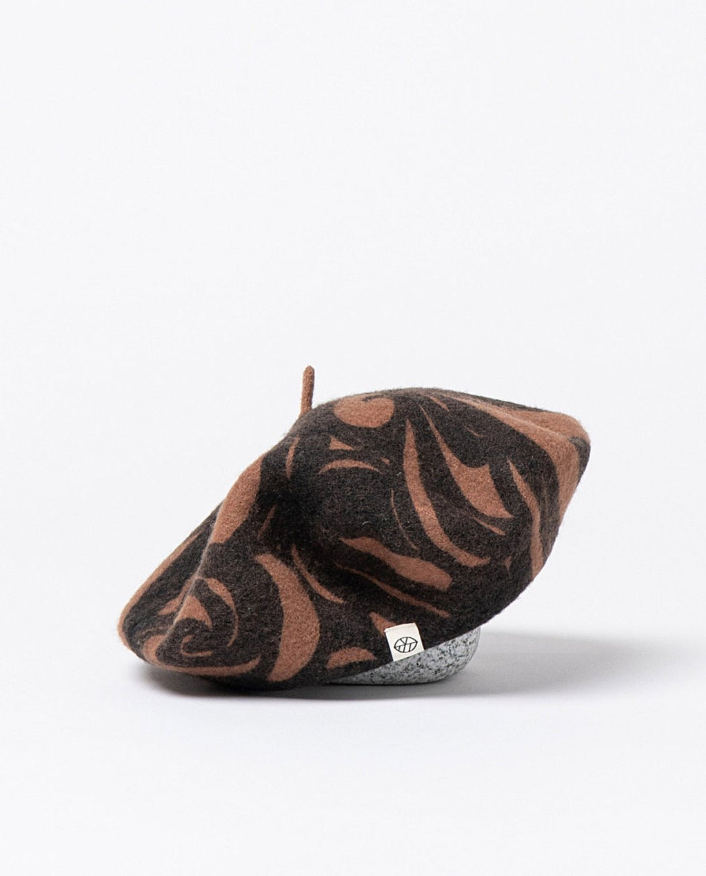 Boina de lana estampada