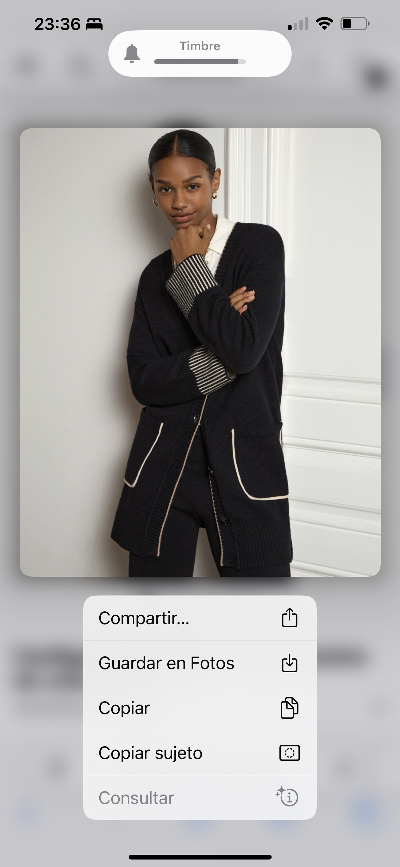 Chaqueta Abrigo de punto contraste