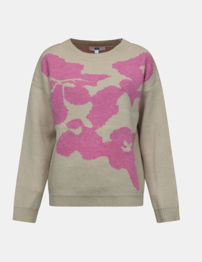 Jersey de punto flor grande