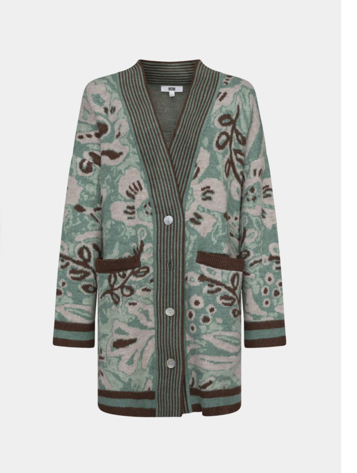 Chaqueta  abrigo de punto jacquard