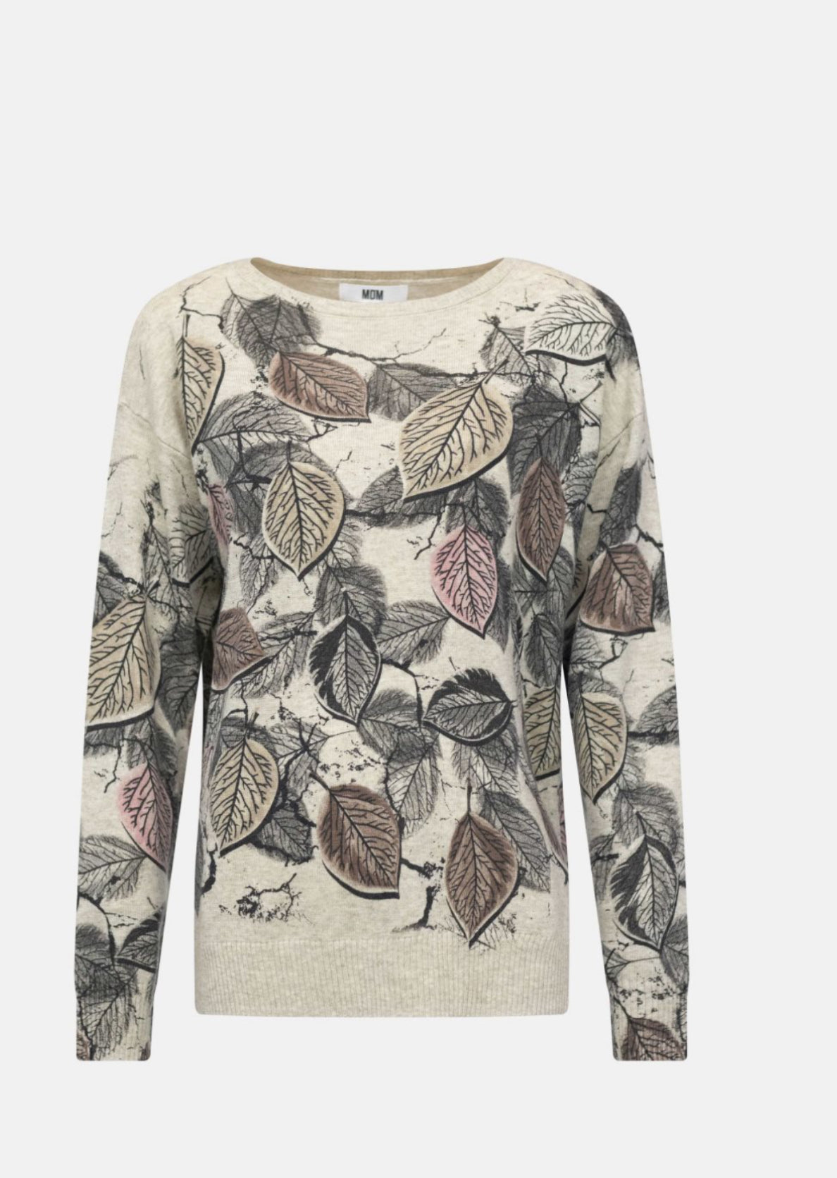 Jersey punto fino hojas