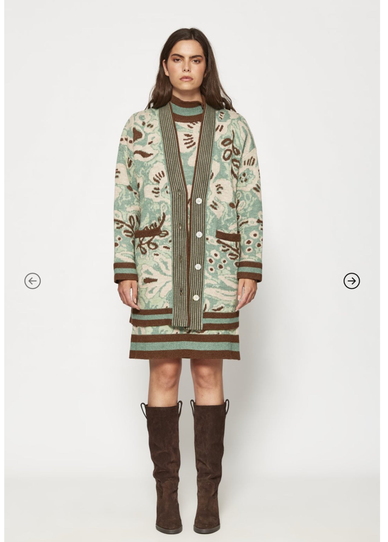 Chaqueta  abrigo de punto jacquard