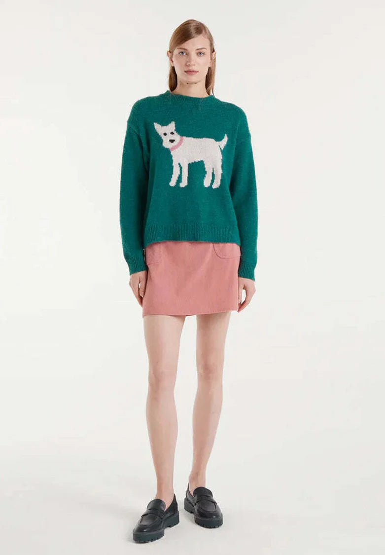 Jersey jacquard estampado perro