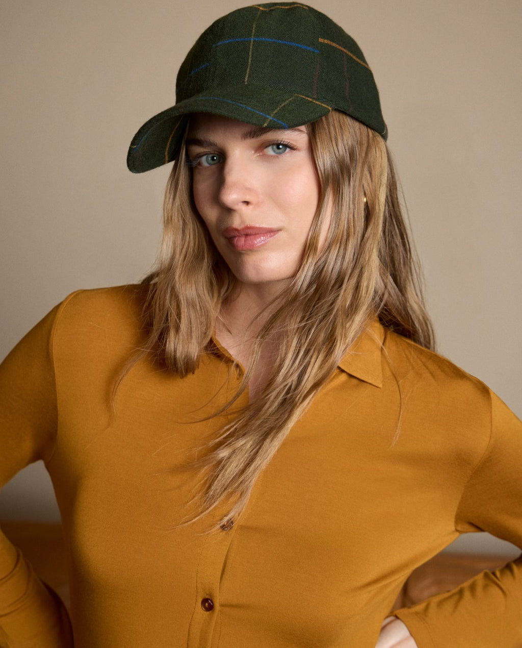 Camisa elástica de bambú Ocre