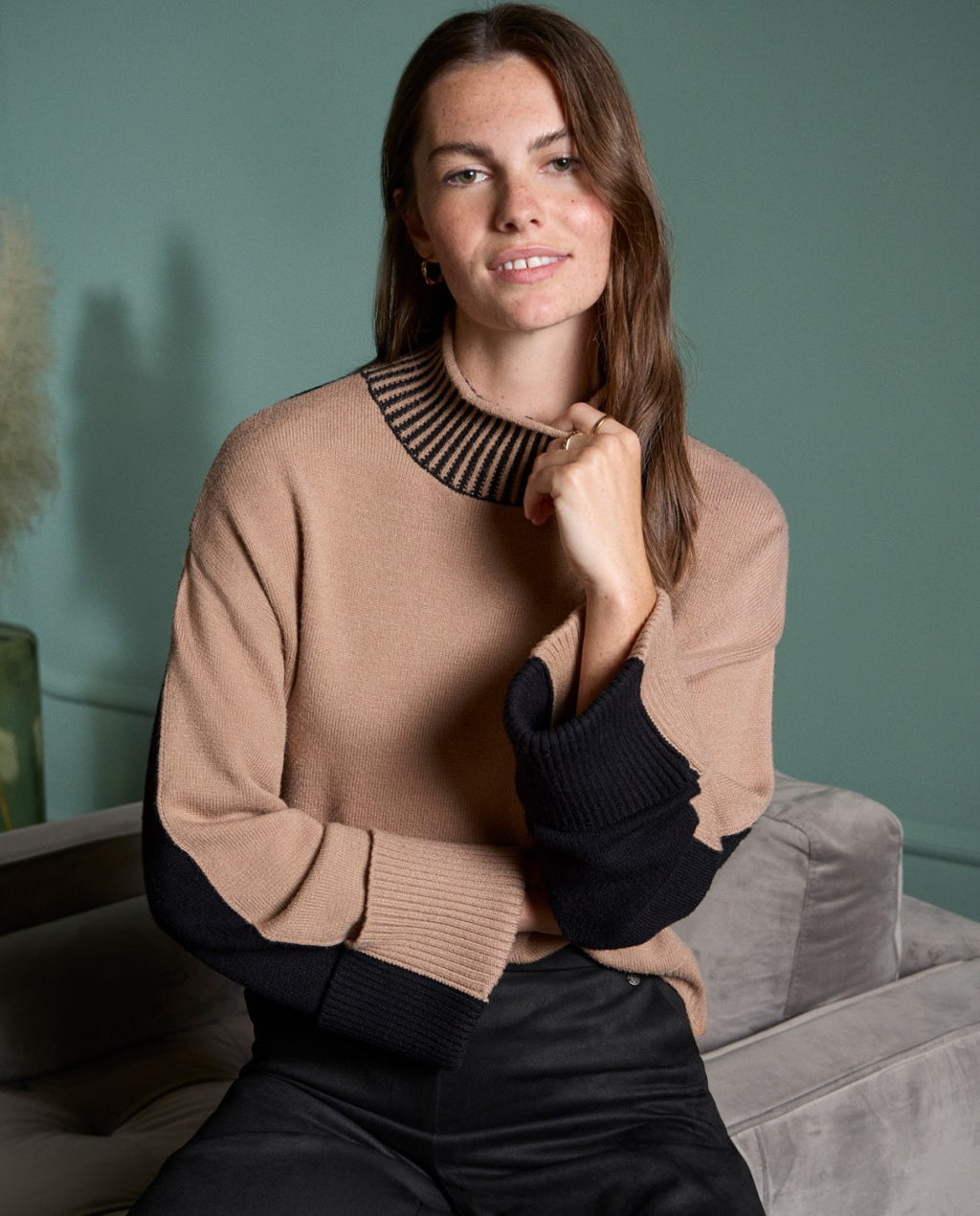 Jersey bicolor cuello perkins