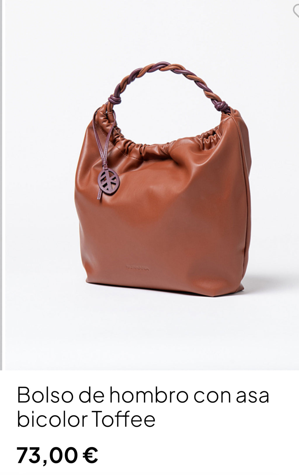 Bolso con asa retorcida bicolor