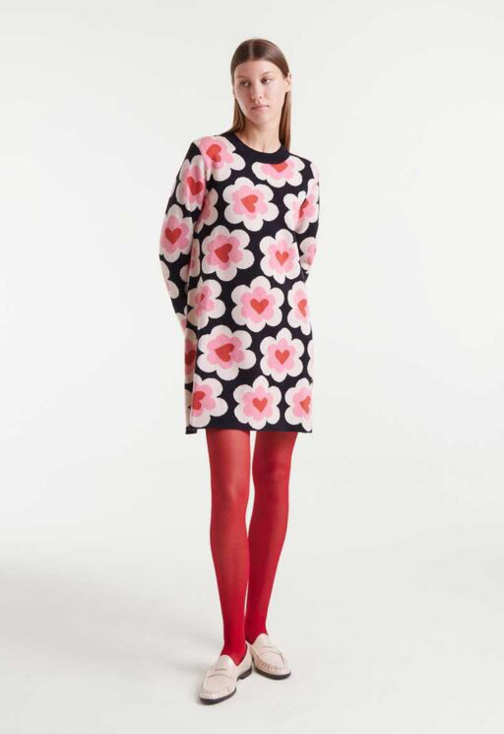 Vestido corto jacquard