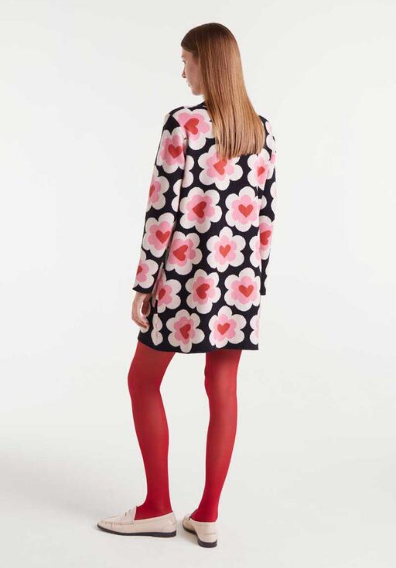 Vestido corto jacquard