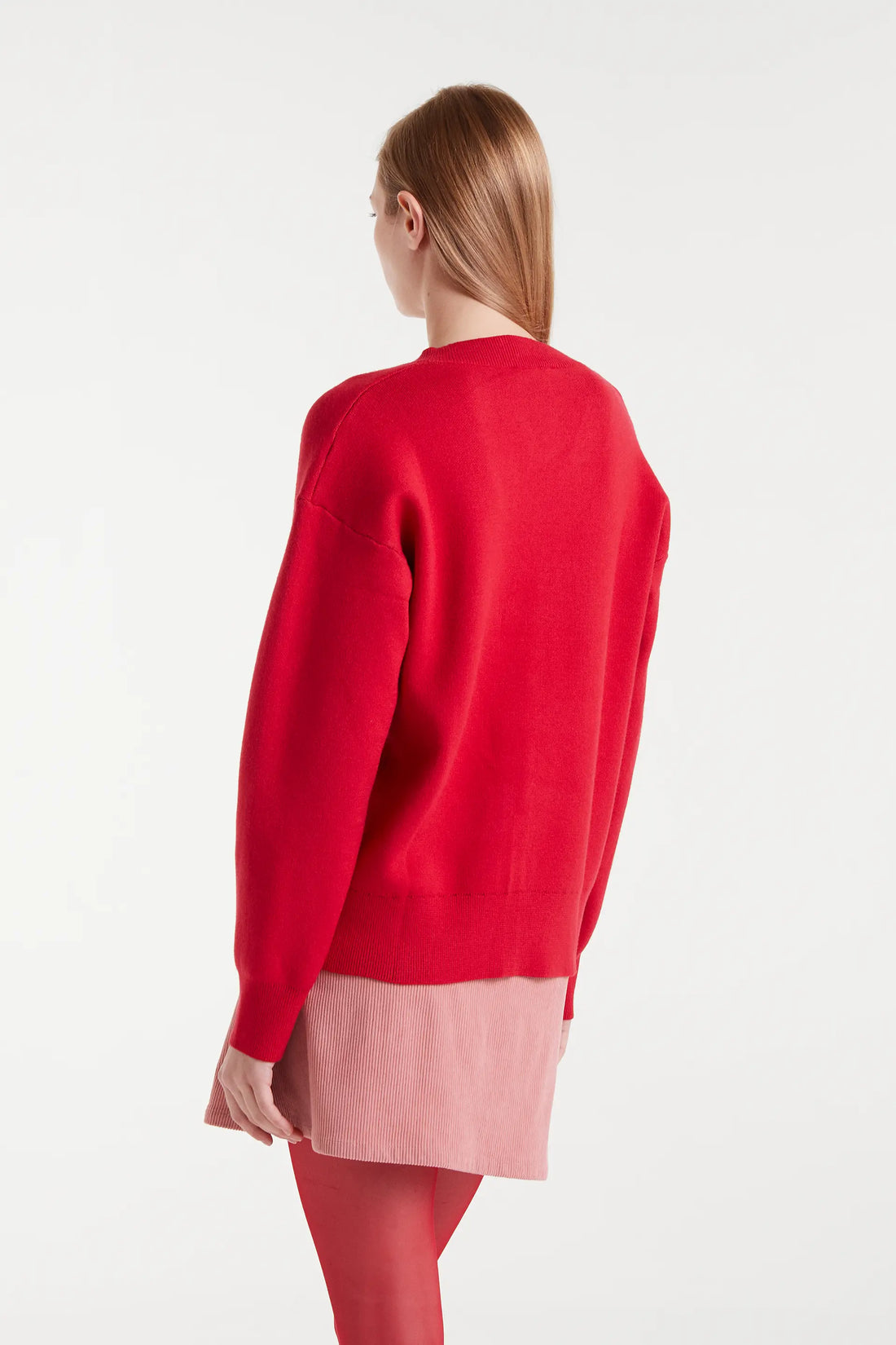 Jersey punto jacquard estampado big red flower