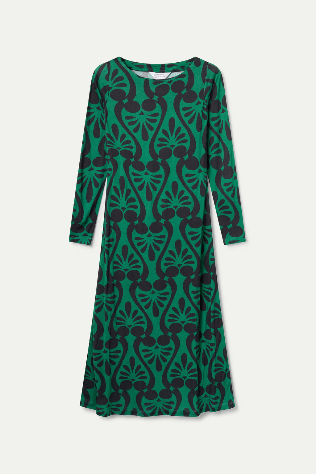 Vestido largo estampado barroco