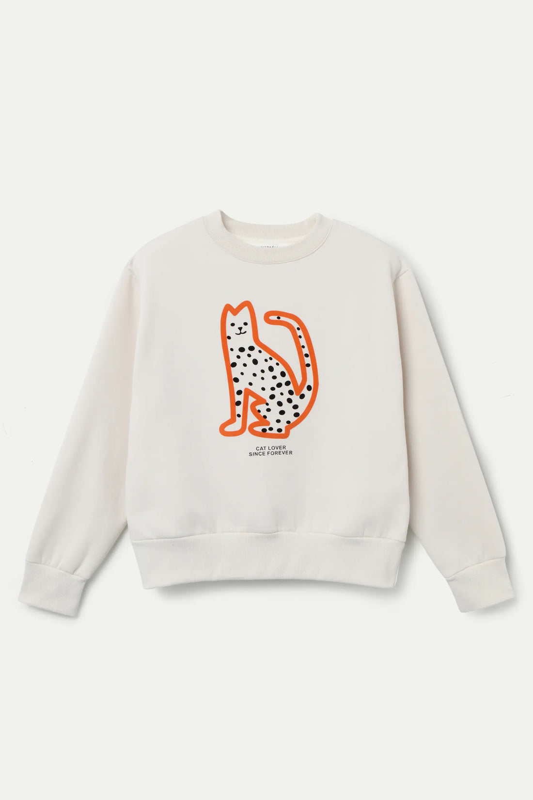 Sudadera blanca estampado Cat Lover Since Forever