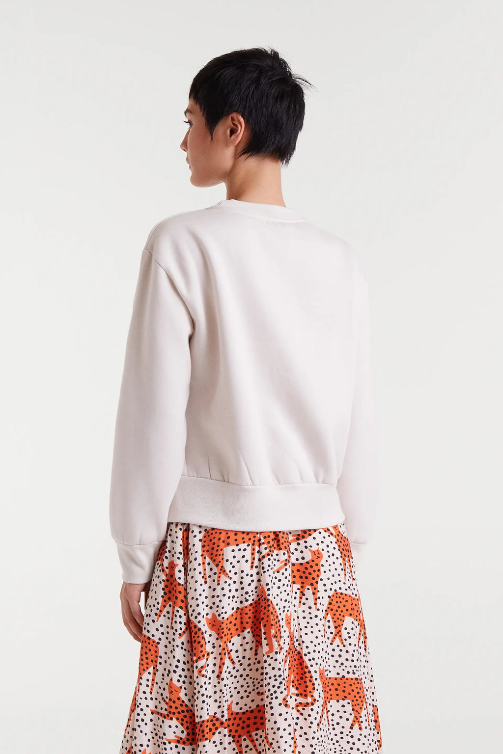 Sudadera blanca estampado Cat Lover Since Forever