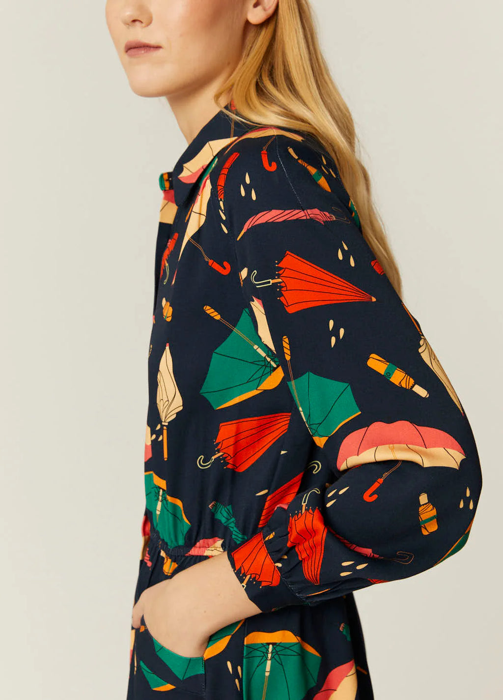 Vestido camisero umbrellas