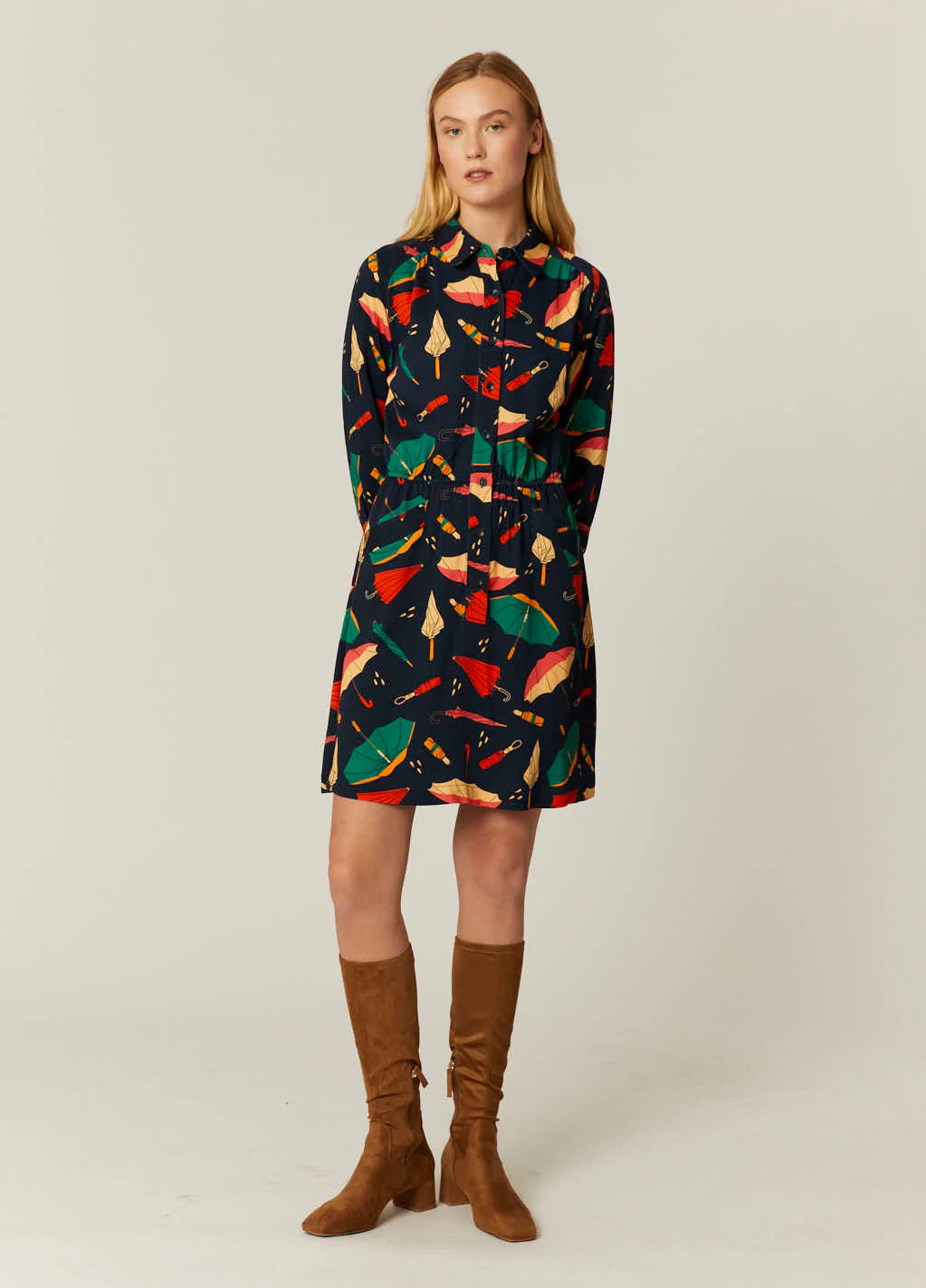 Vestido camisero umbrellas