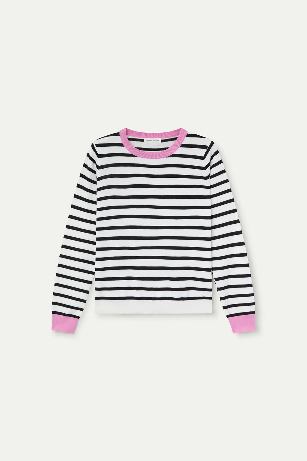 Jersey punto fino rayas negra y blanca