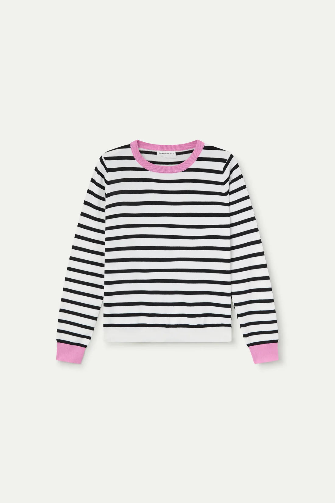 Jersey punto fino rayas negra y blanca