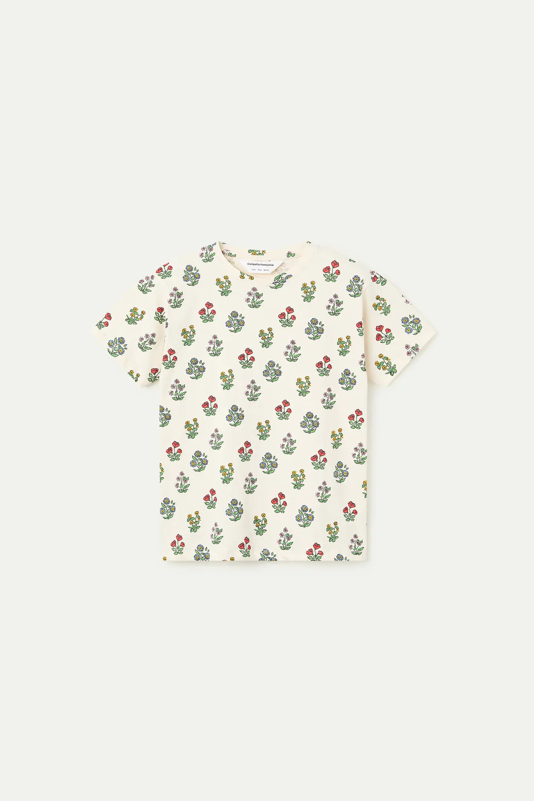 Camiseta manga corta estampado floral
