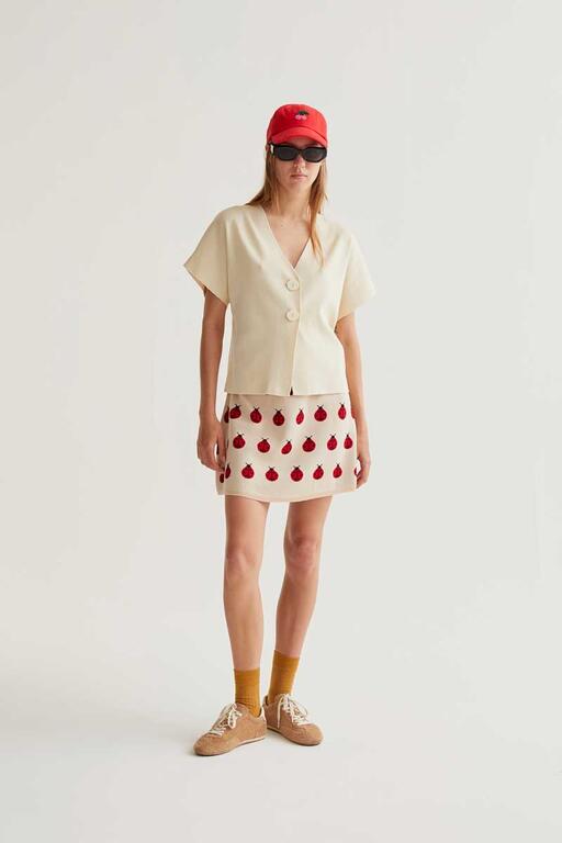 Cárdigan manga corta