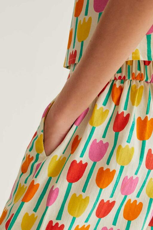 Pantalón algodón tulipán