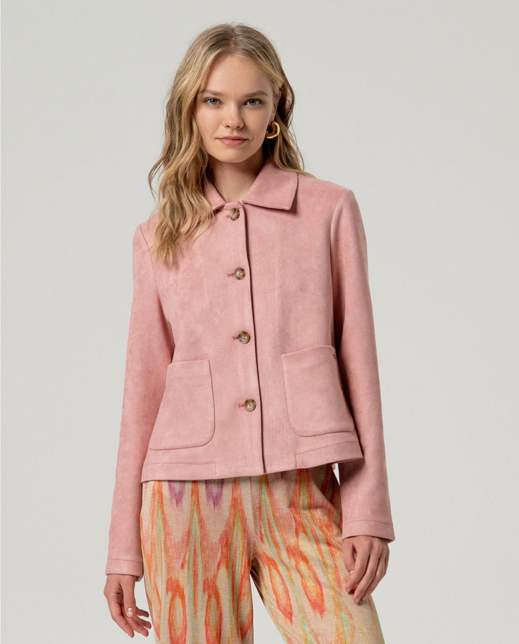 Chaqueta con bolsillos Rosa