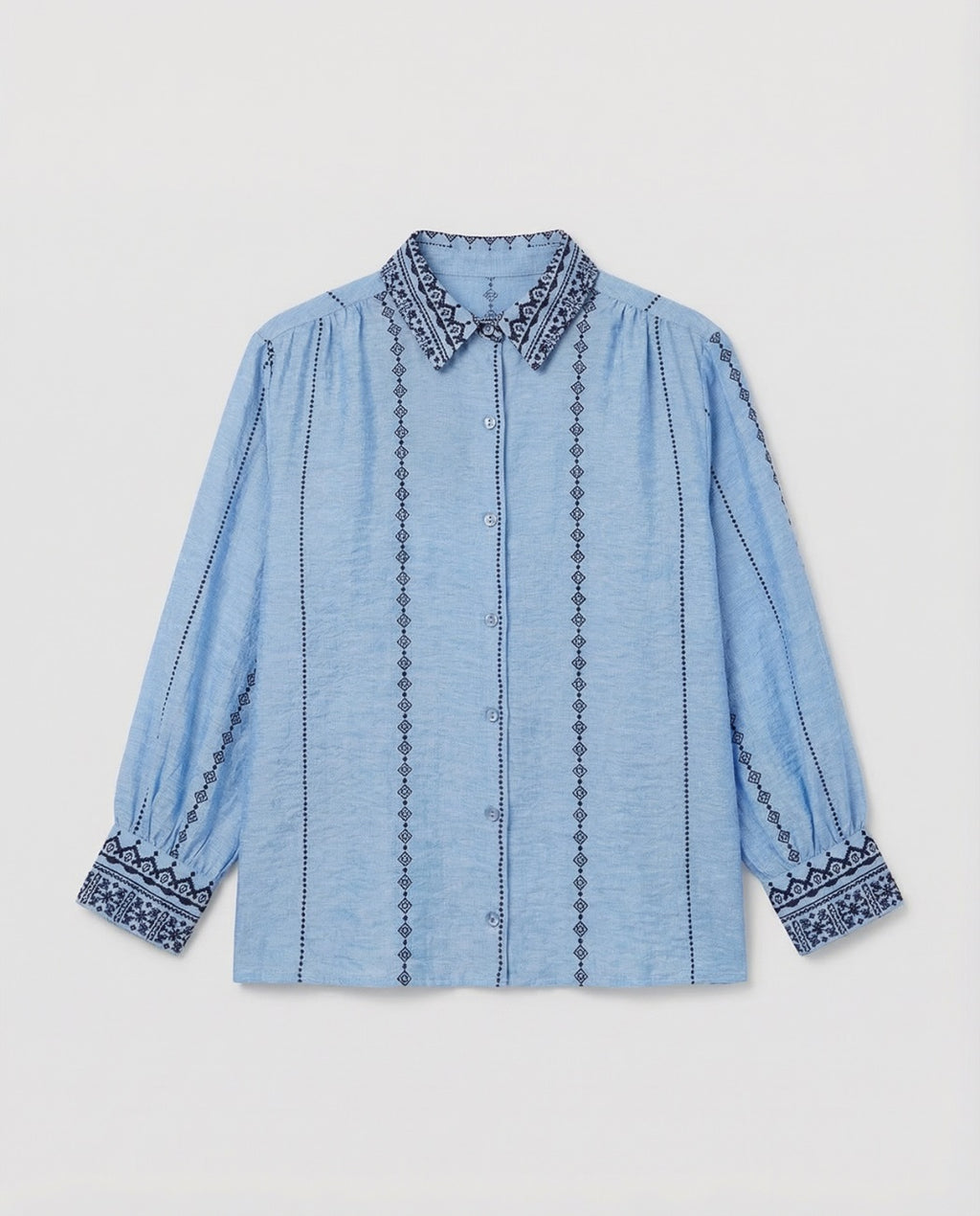 Camisa manga ancha 3/4 Azul celeste