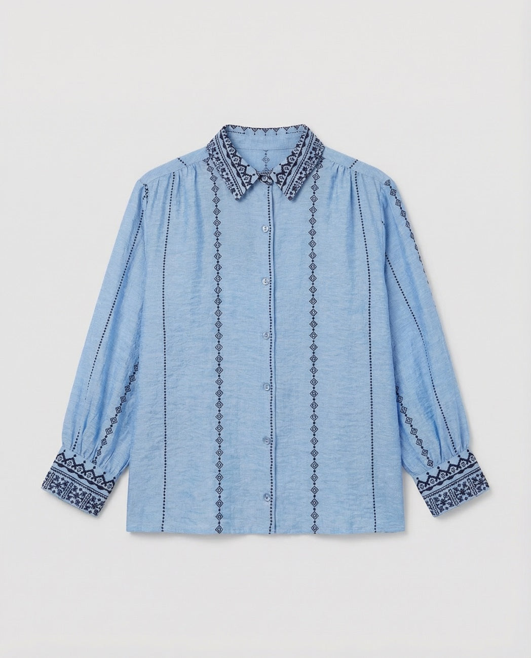 Camisa manga ancha 3/4 Azul celeste