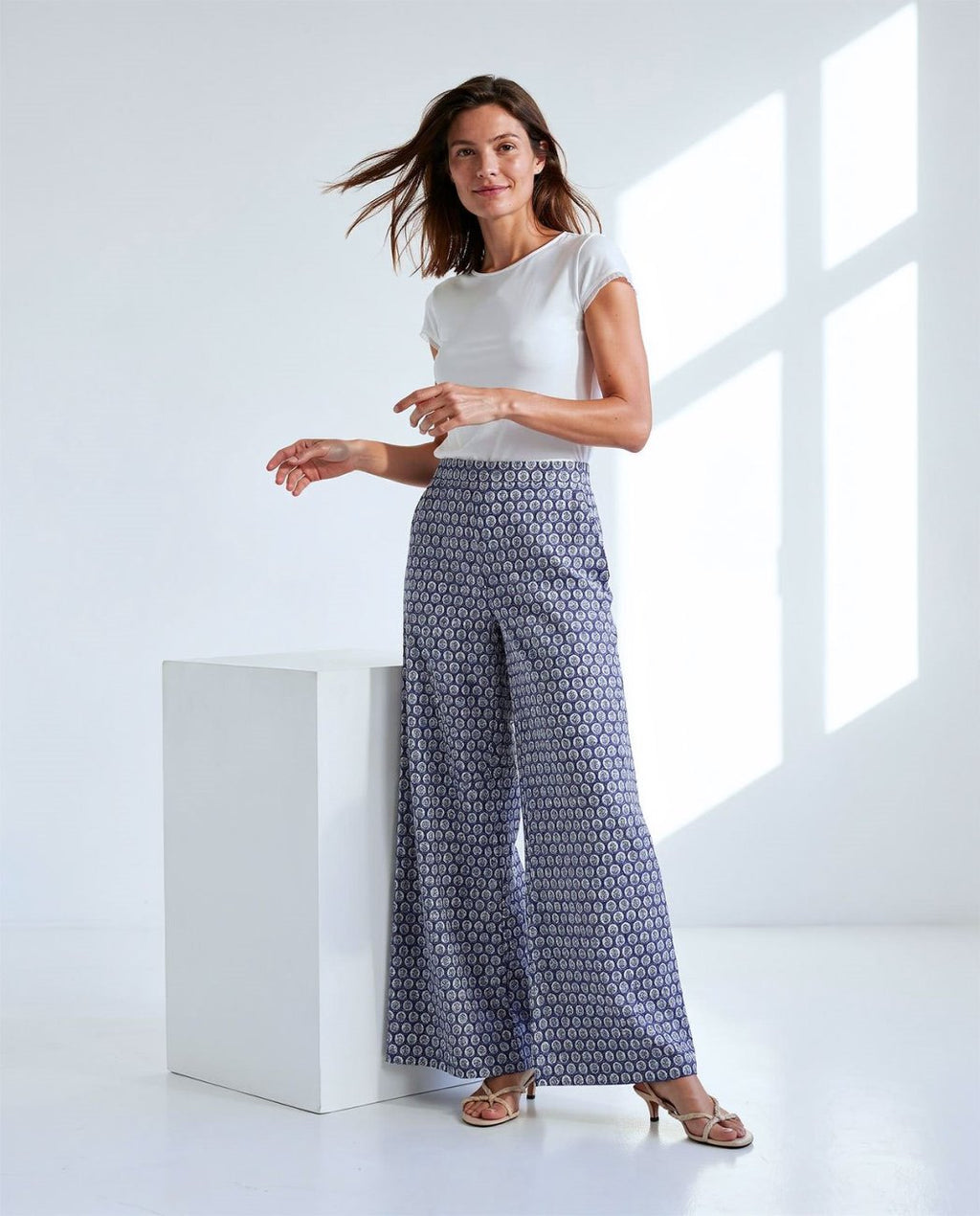 Pantalón ancho Azul
