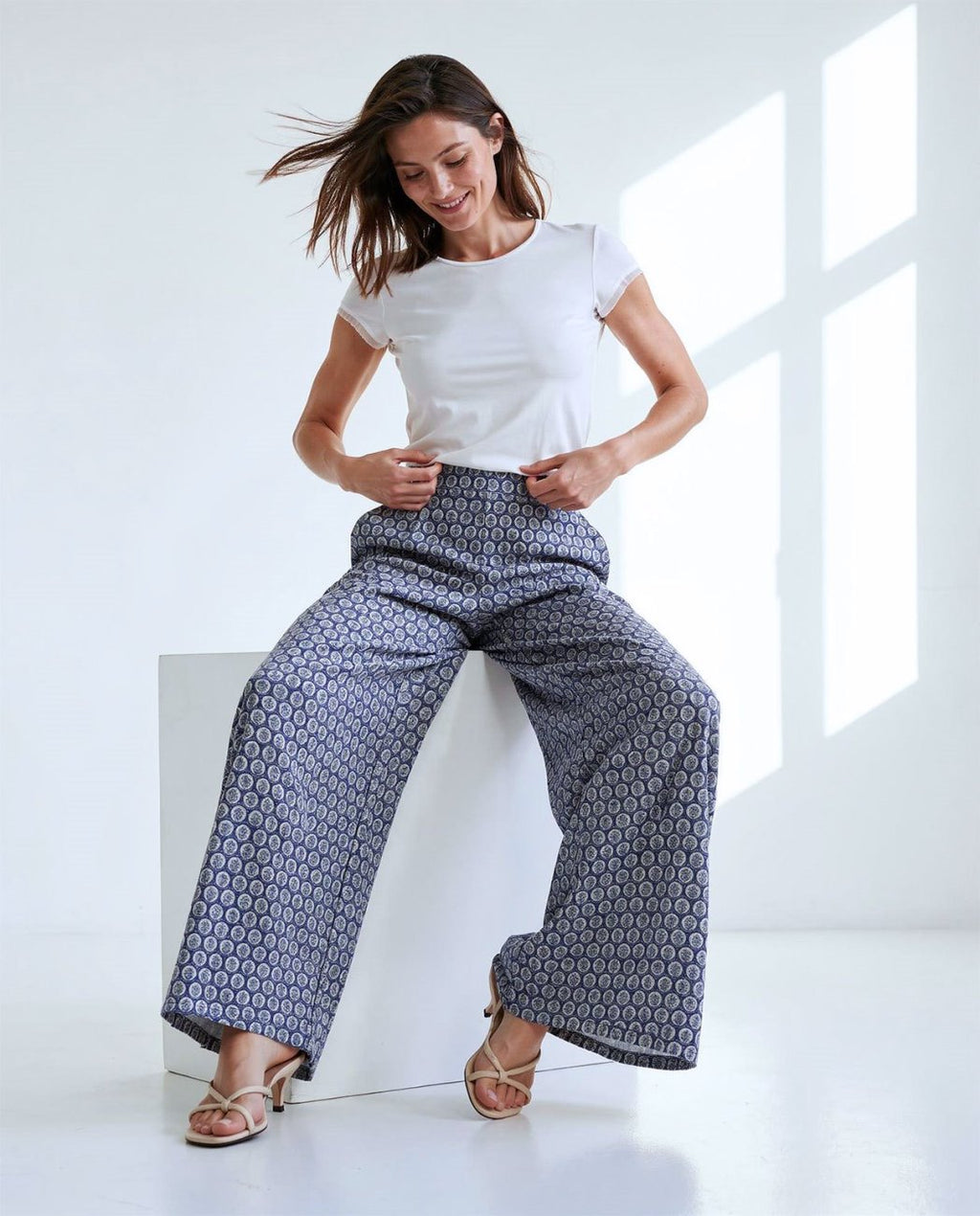 Pantalón ancho Azul